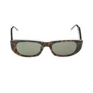 THOM BROWNE HAVANA/SMOKE ACETATE OVAL UNISEX SUNGLASSES TBS417-53-02AF Acetate Oval Sunglasses | Thom Browne main image 4